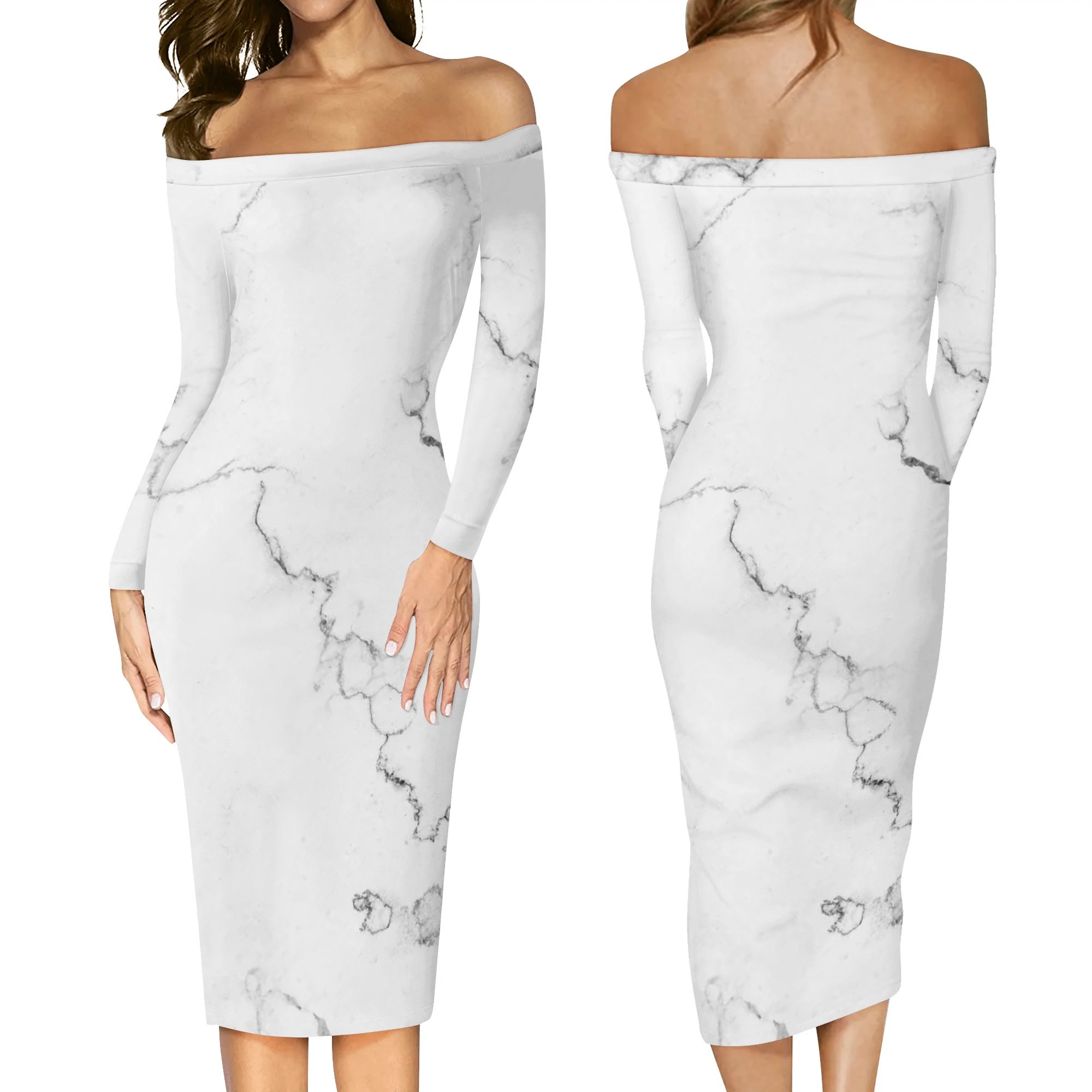 Abito elegante da donna a maniche lunghe - immagine 3