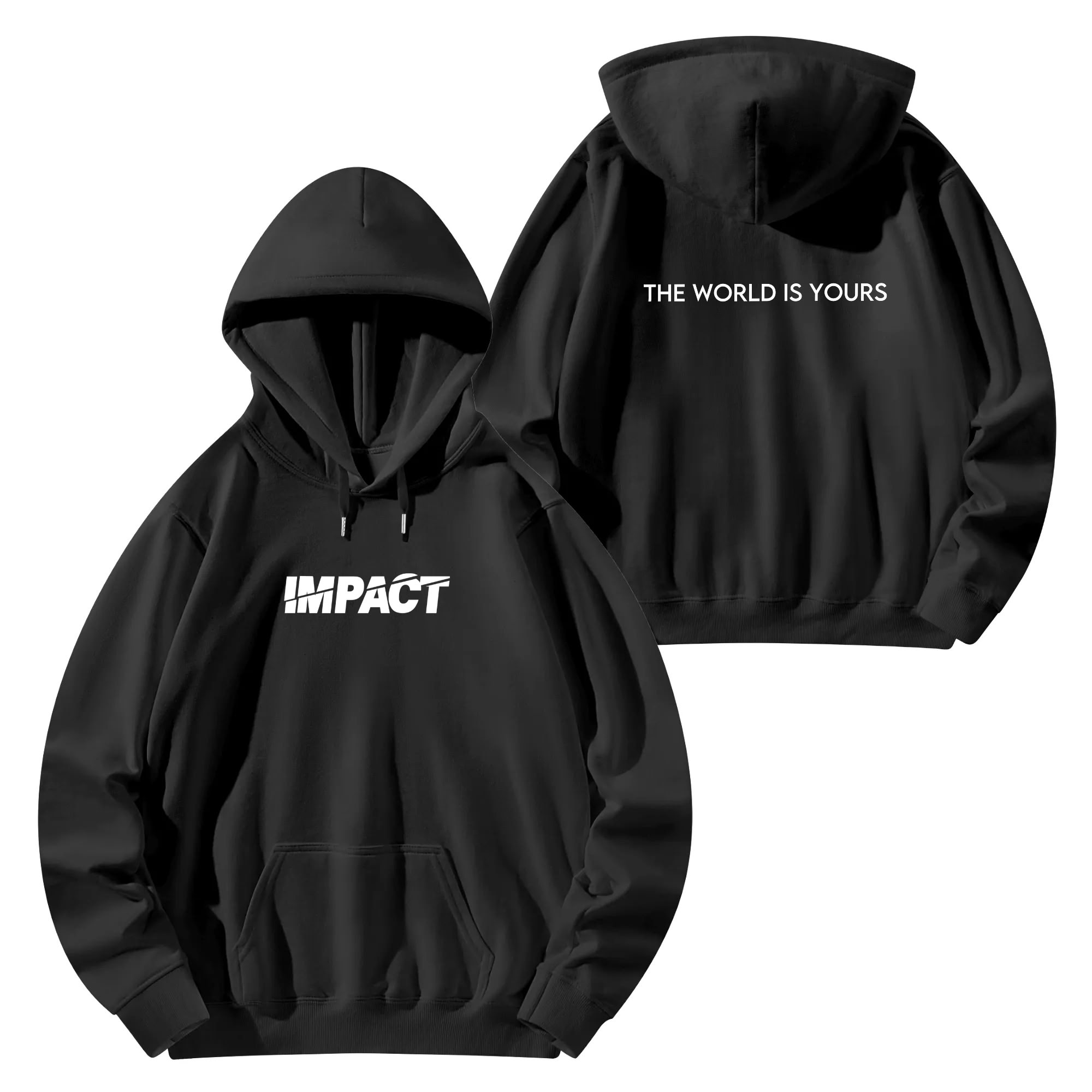 Felpa Unisex con Cappuccio The World is Yours - immagine 10