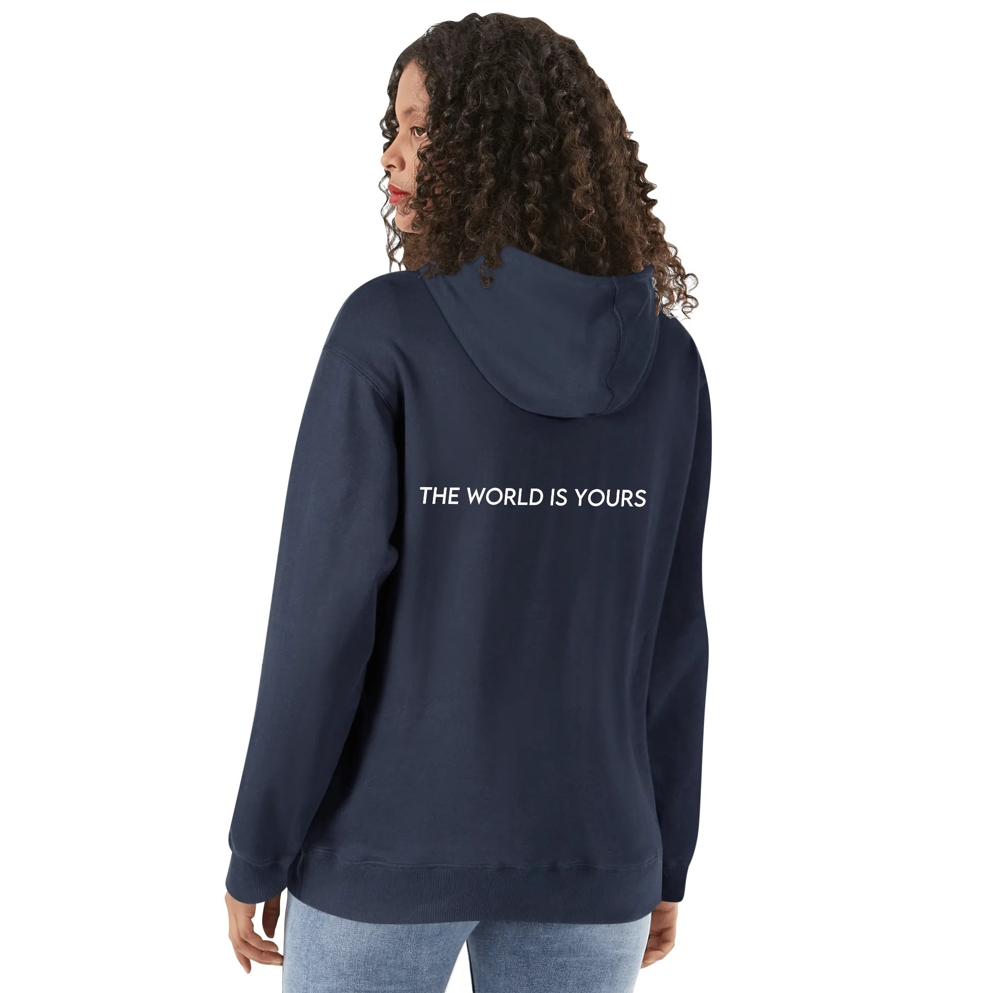 Felpa Unisex con Cappuccio The World is Yours - immagine 5