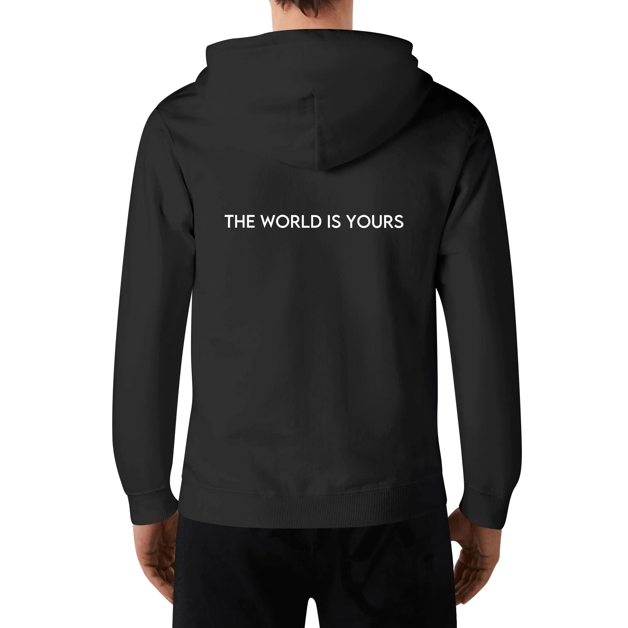 Felpa Unisex con Cappuccio The World is Yours - immagine 12