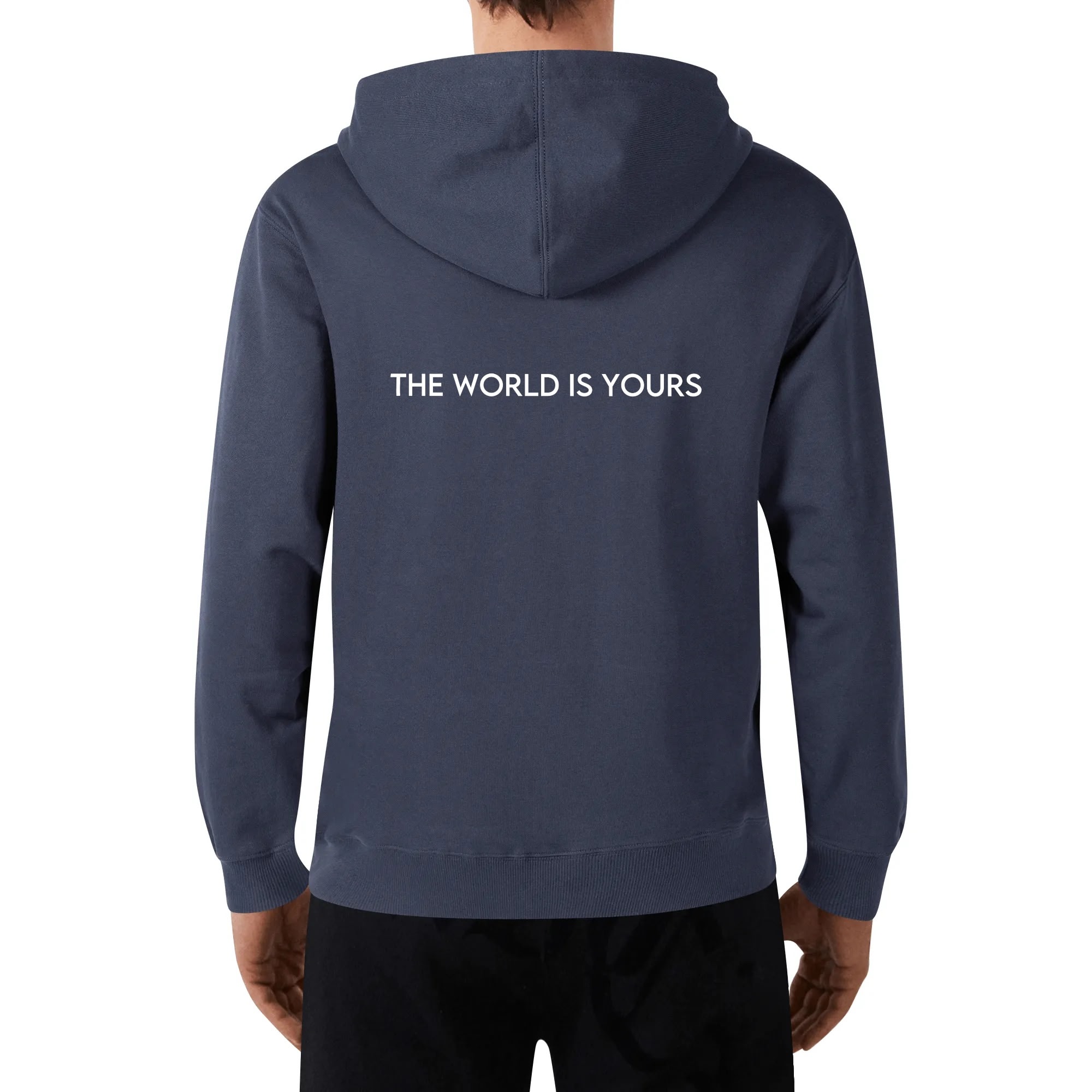 Felpa Unisex con Cappuccio The World is Yours - immagine 3