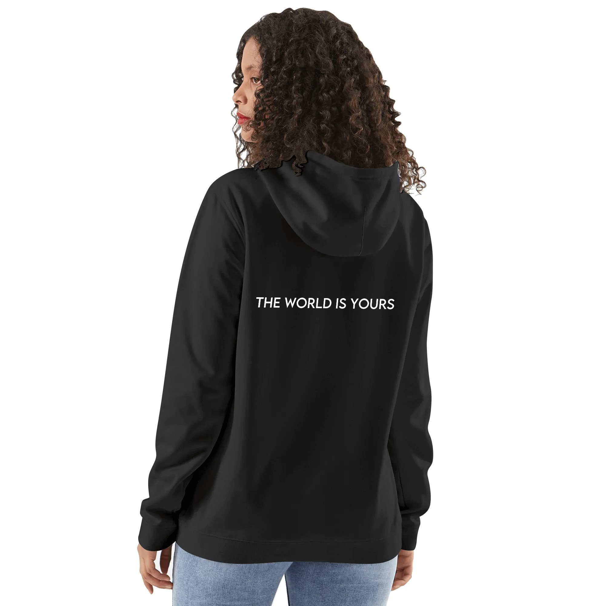 Felpa Unisex con Cappuccio The World is Yours - immagine 14